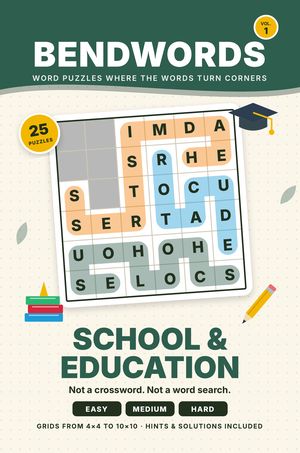 Bendwords School puzzle book cover
